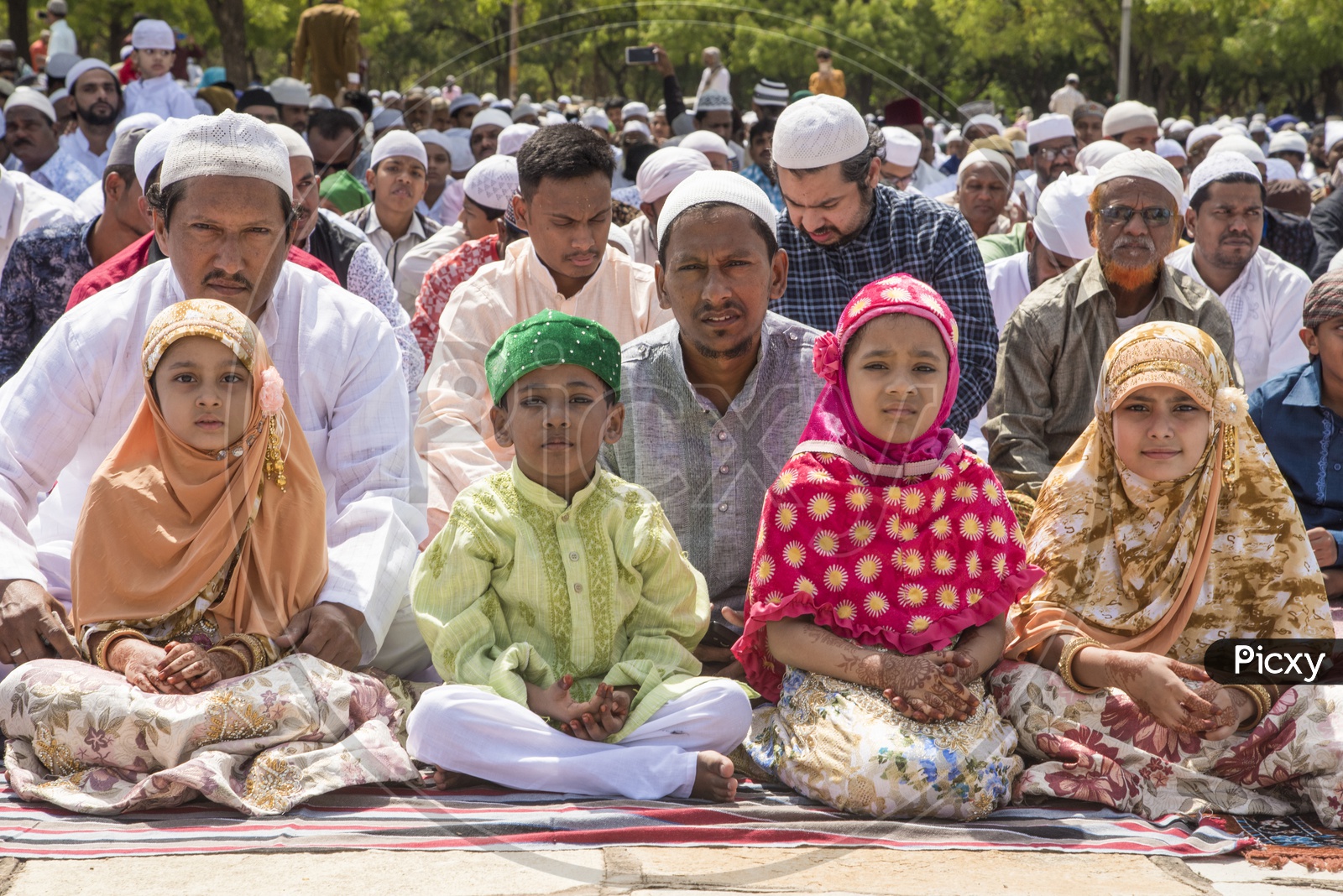 Kids  at Eid Prayer meet in Hyderabad