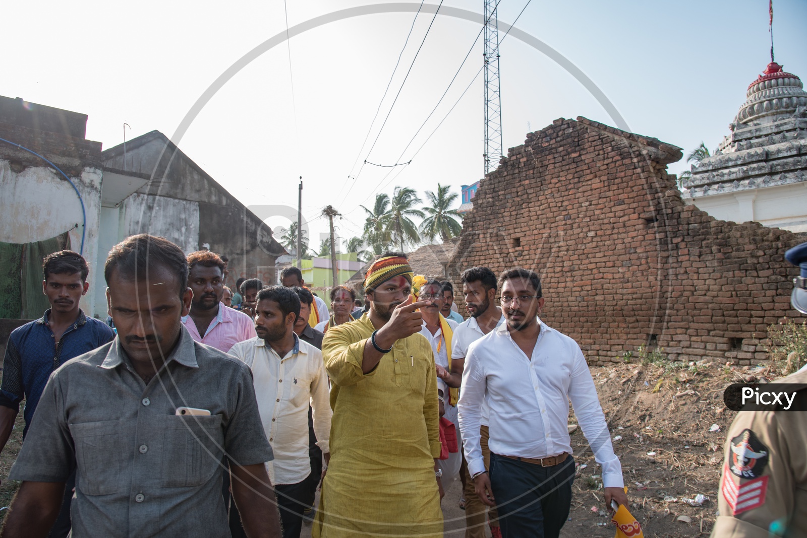 Kinjarapu Ram Mohan Naidu, Member of Parliament, Srikakulam on a visit to Boddabada
