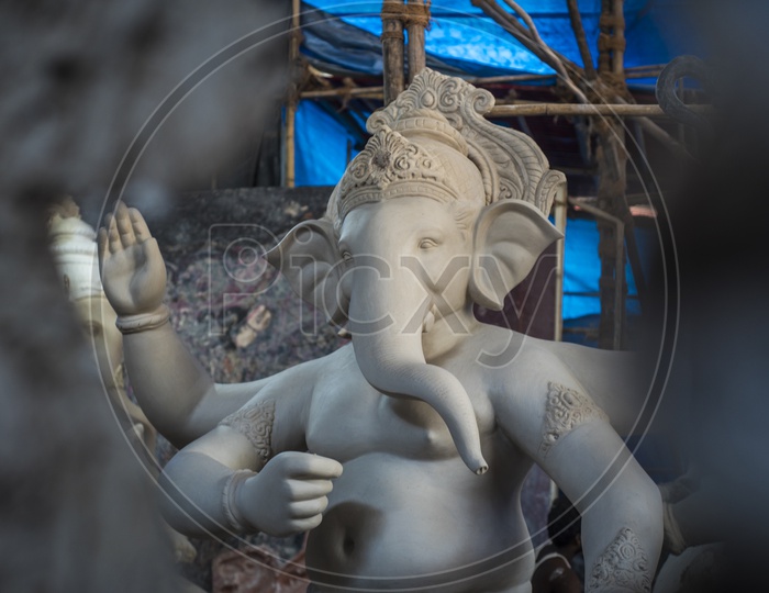 Ganesha idol in the making