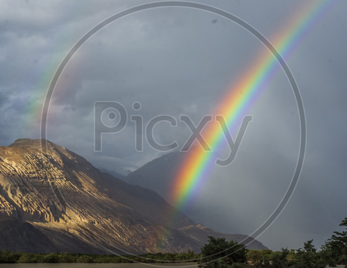 Rainbow in Nubra Valley, Ladakh