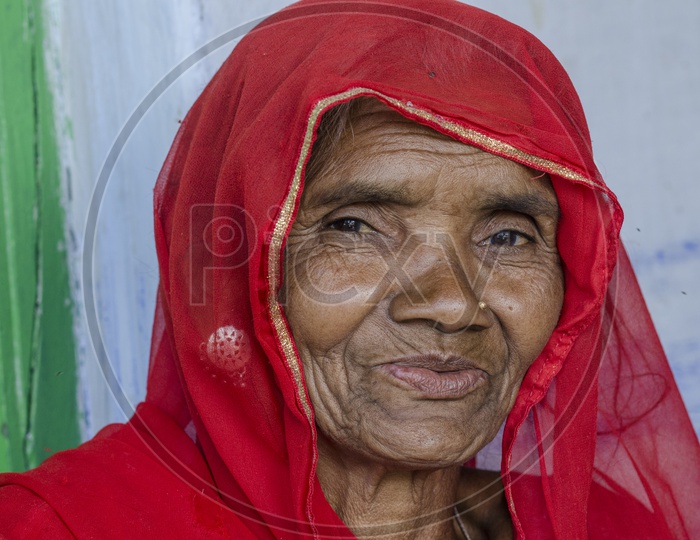 Smiling Rajasthani Woman in Mount Abu