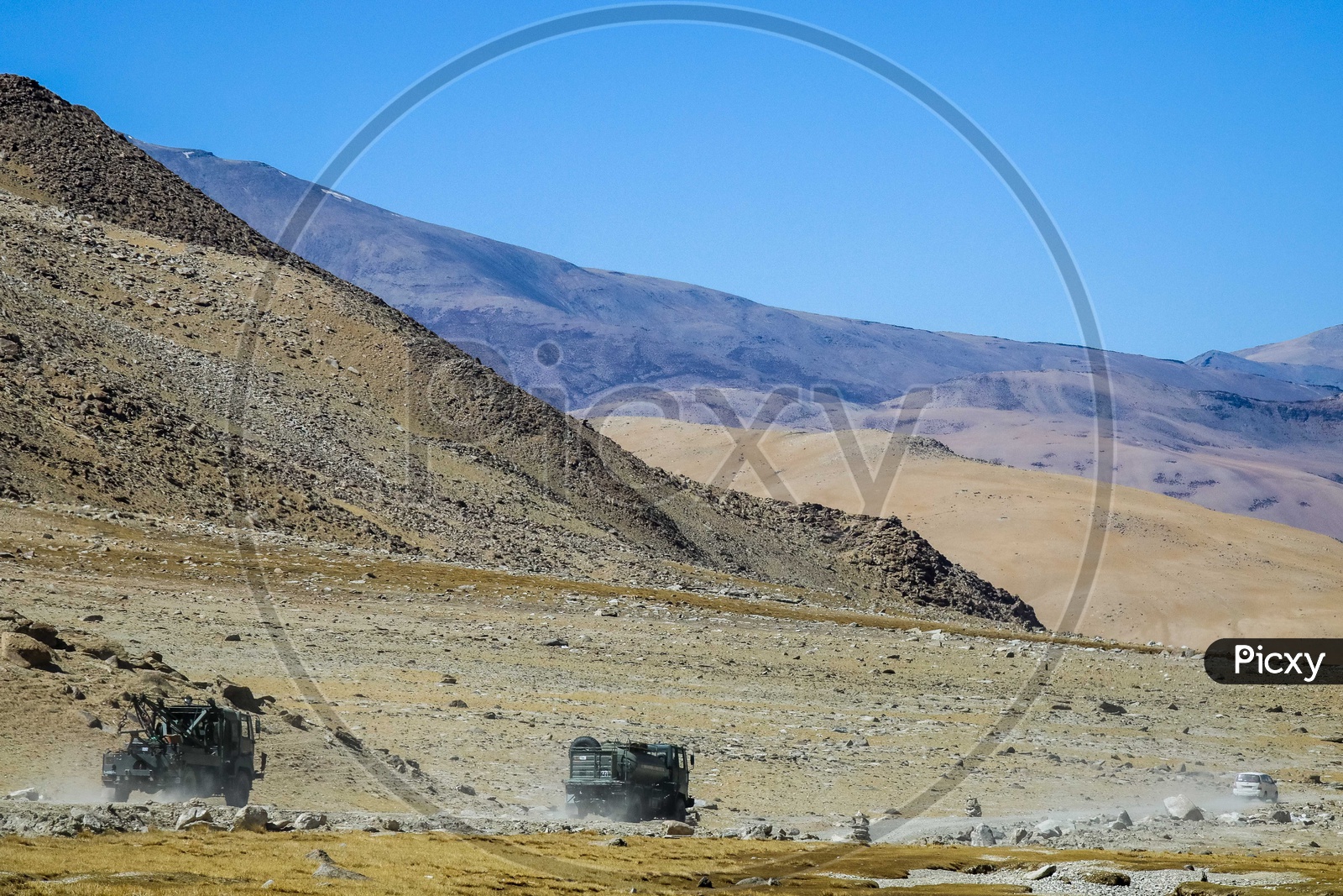 Indian Army Vehicles in Leh Ladakh region