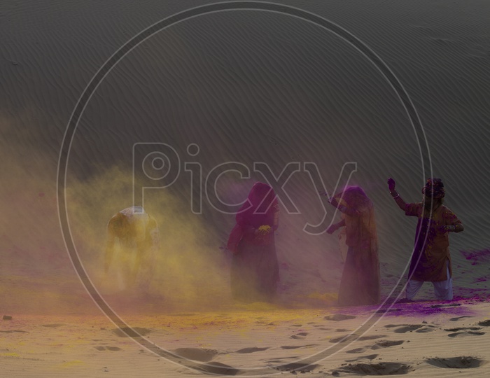 Holi Festival Celebrations in Thar Desert