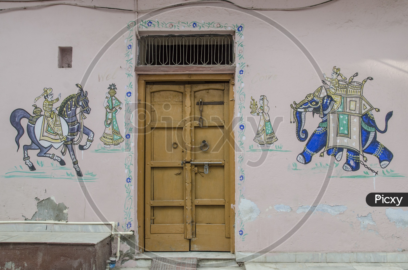 Paintings on Houses in Rajsamand, Rajasthan