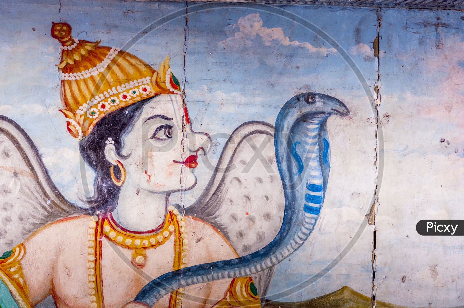 Painting in Sitarambagh Temple, Hyderabad