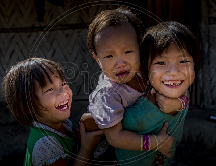 Smiling Kids in Aalo Jamlo Mongku Adi, Minyong Tribe