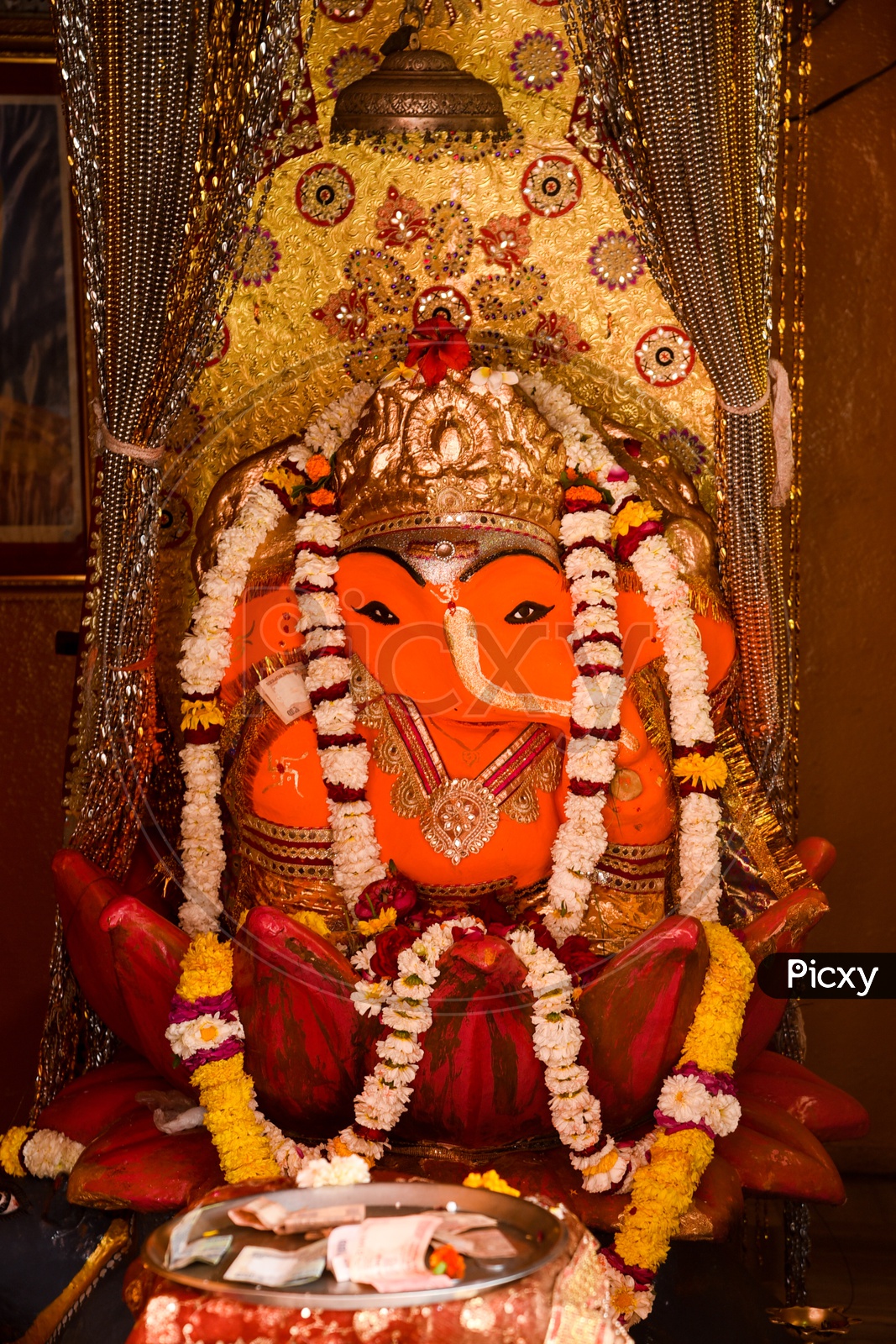 Ganesha at Harsiddhi Temple in Ujjain