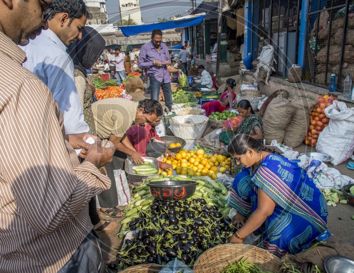 Vegetables in Monda Market, Hyderabad