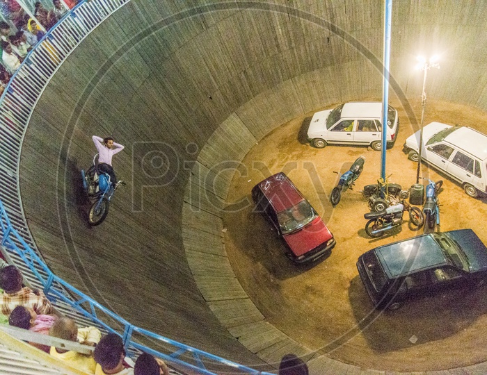Bike Stunts at Numaish Industrial Fair, Nampally