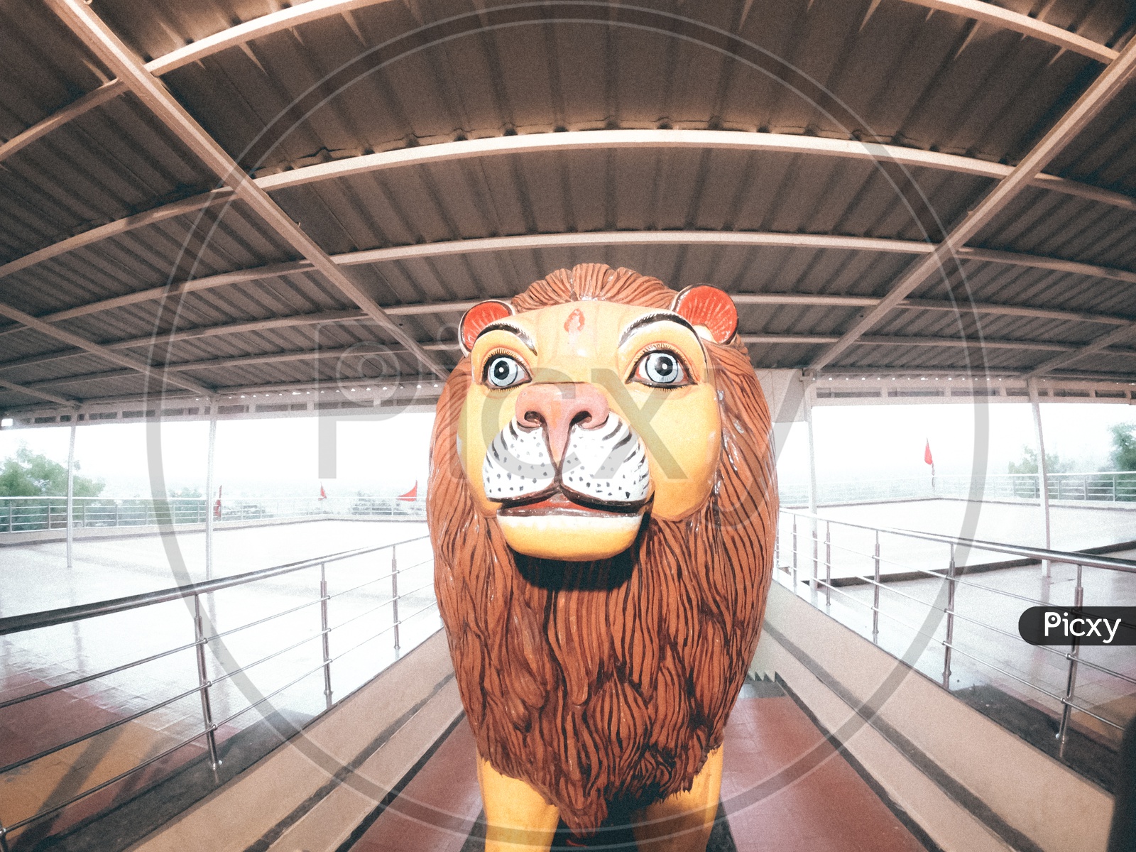 Lion Statue / Indian Lion Statue in  a Amusement Park