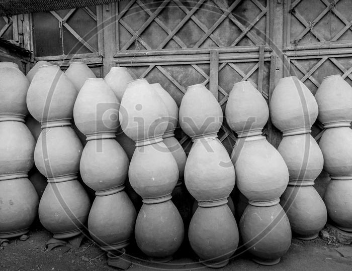 Pots in Monda Market, Hyderabad
