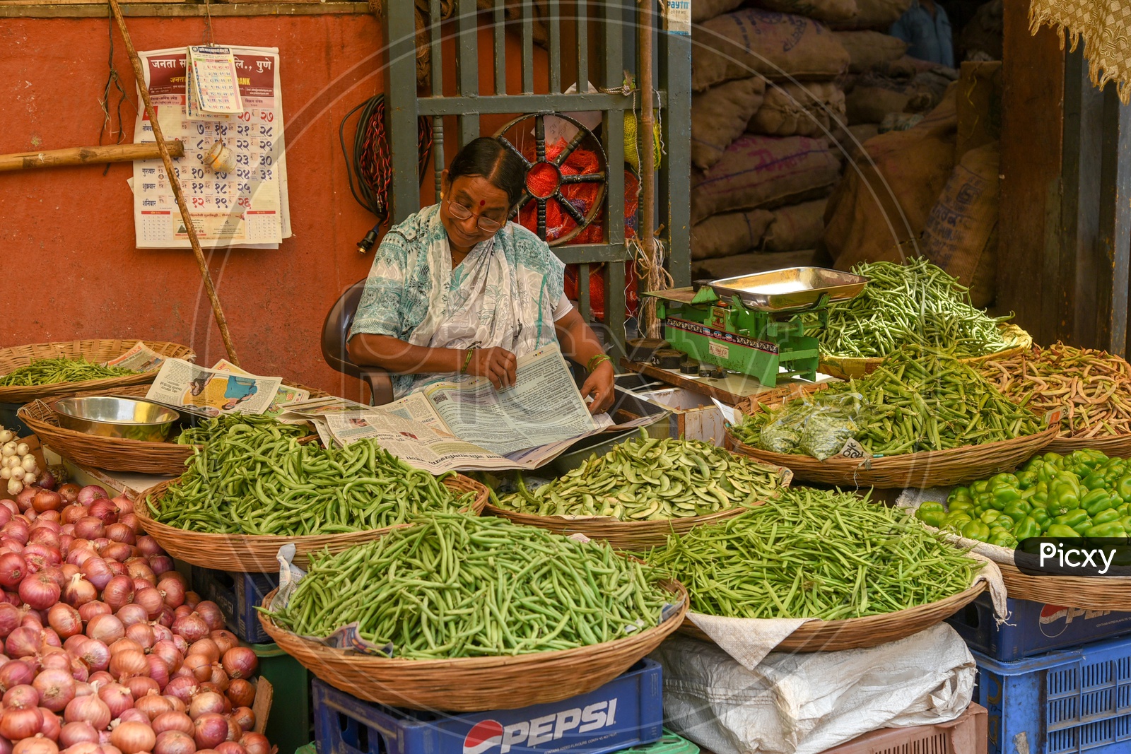 Woman Vegetable Vendor in Pune