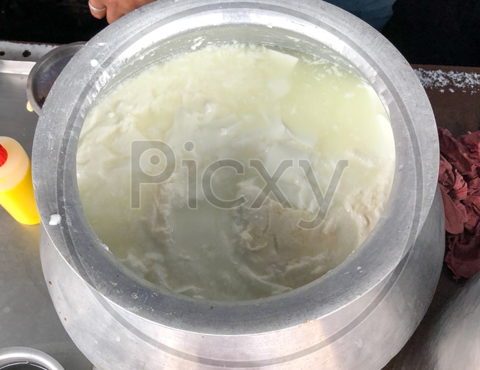 Fresh curd used to make Lassi