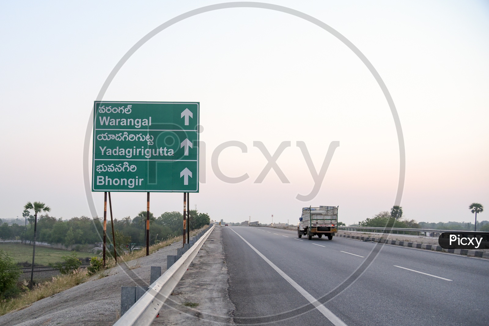 Bhongir Yadagiri Waranal Signboard on Highway from Hyderabad