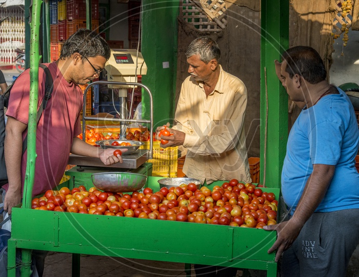Vegetable Vendor in Monda Market, Hyderabad