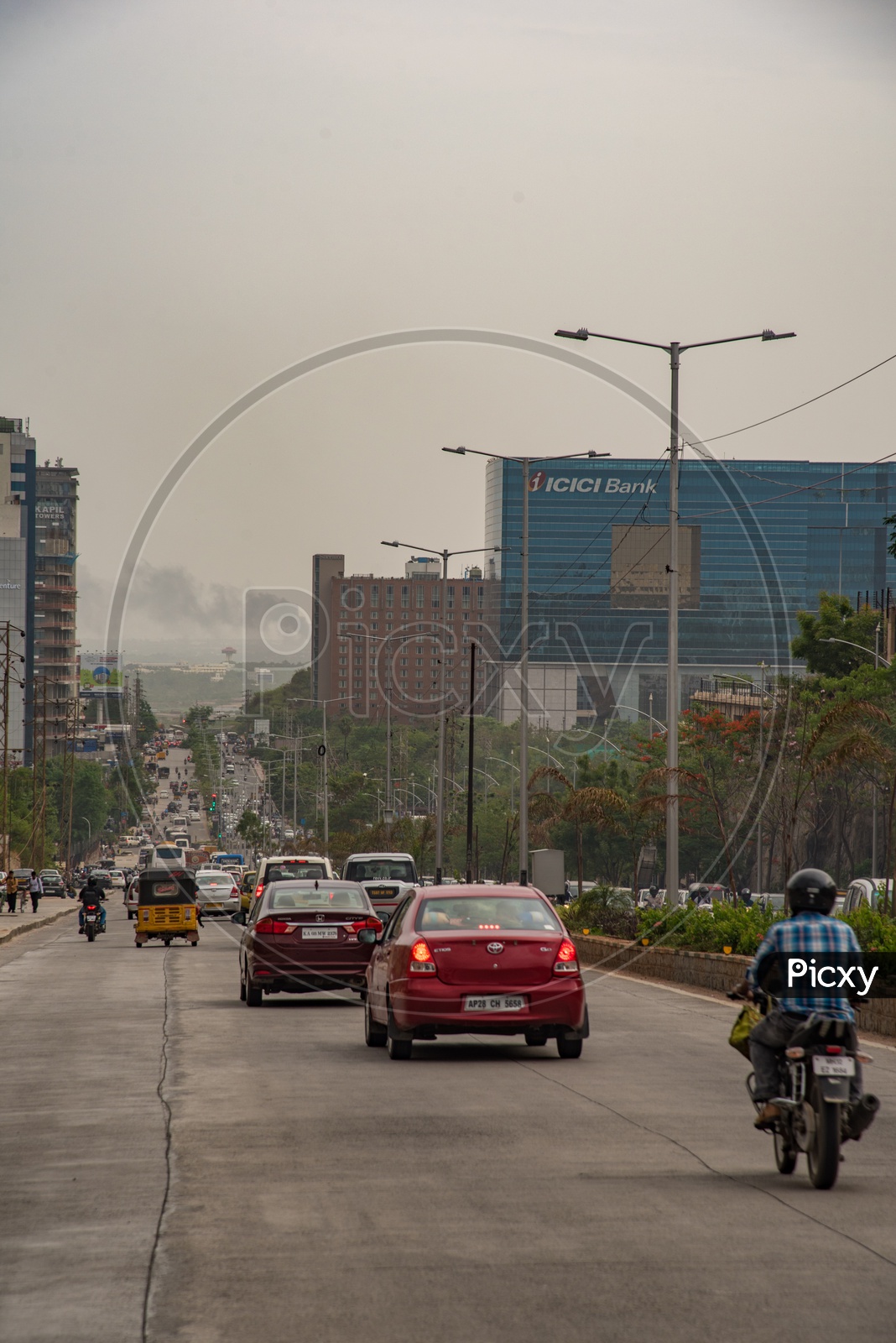 Financial District roads in Hyderabad,