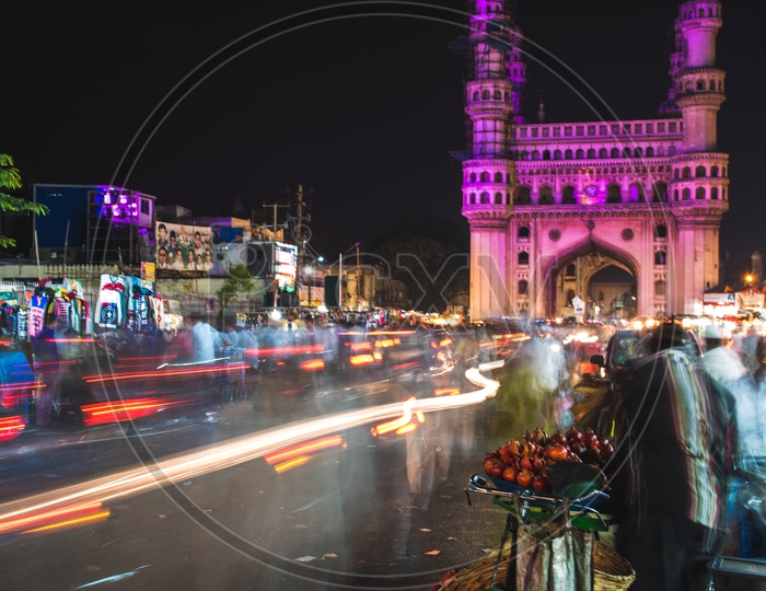 Colorful streets of Charminar