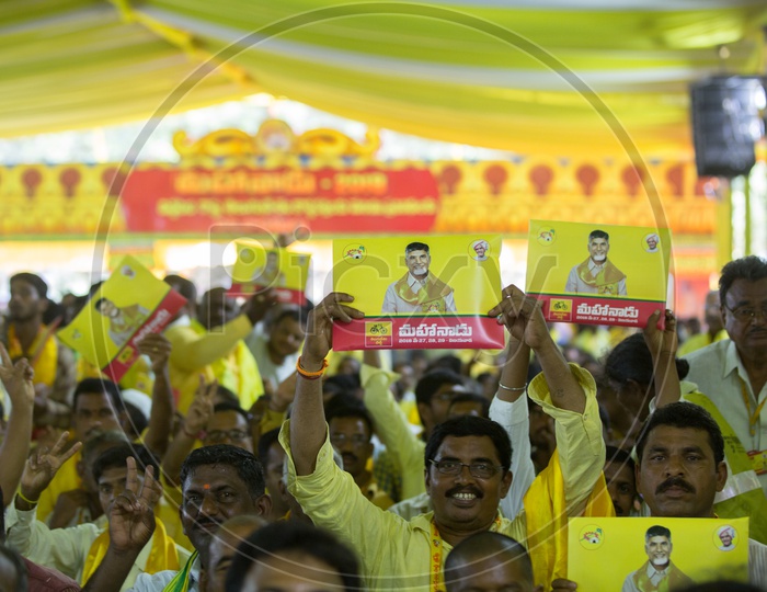 TDP Party  Supporters/Followers at Mahanadu,2018.