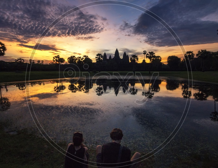 "When sky puts on a show , ANGKOR Wat is the place to Be ." . .