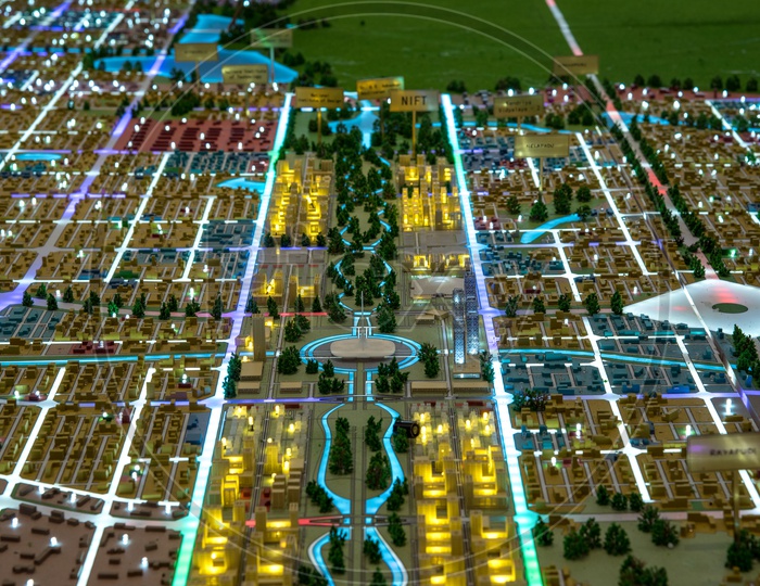 Amaravati City Plan 3D Model