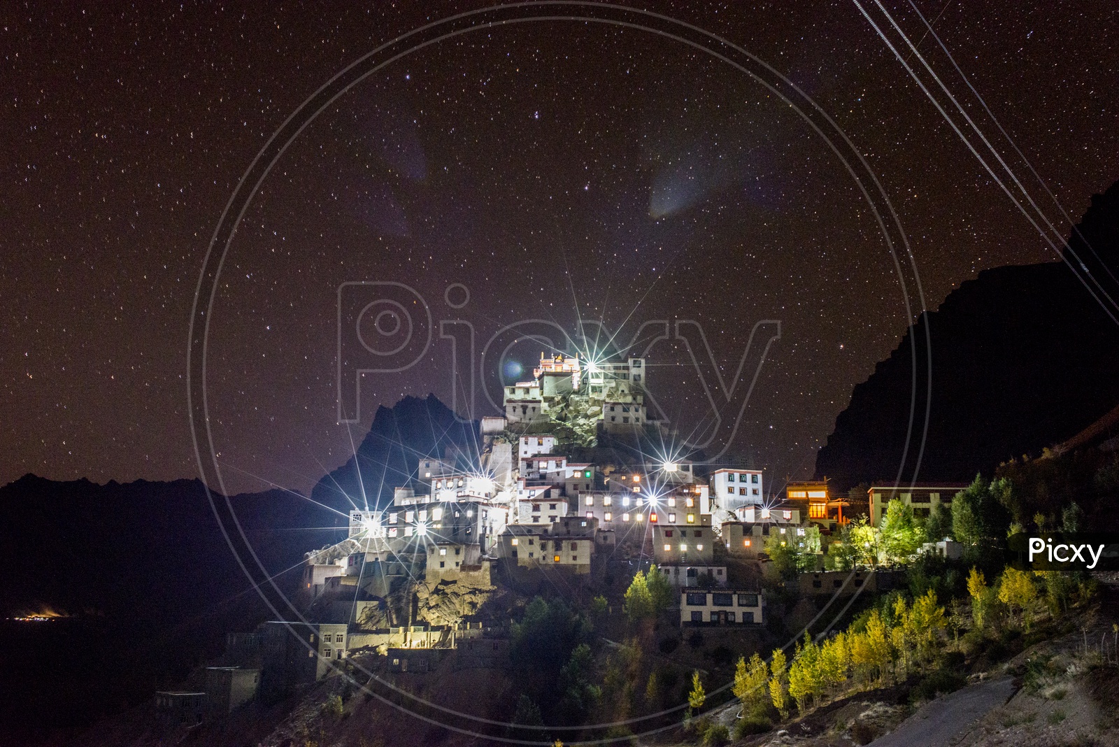 Star Gazing at Key Monastery, Spiti Valley