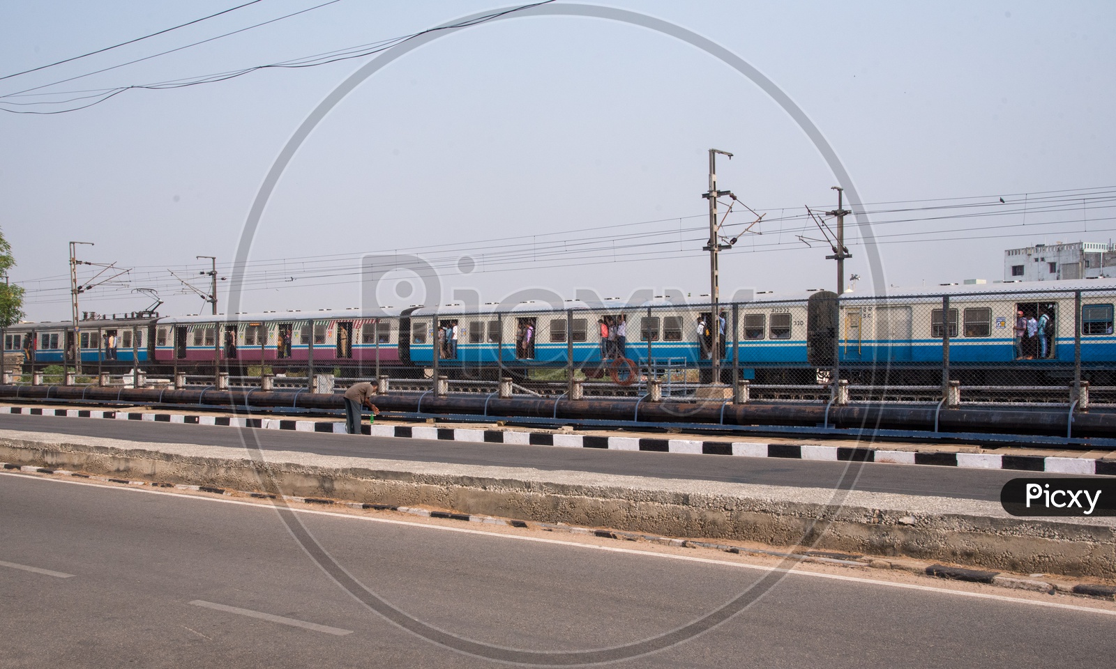 MMTS Train passing on Necklace Road
