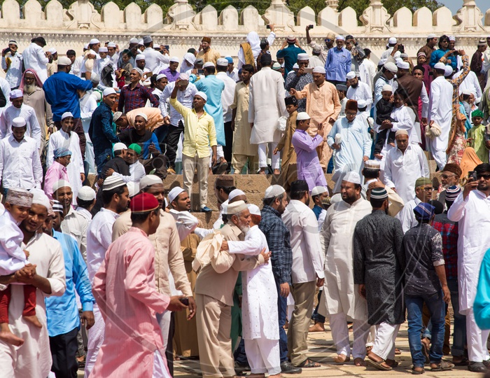 Eid greetings at Qutb Shahi Tombs during Ramadan