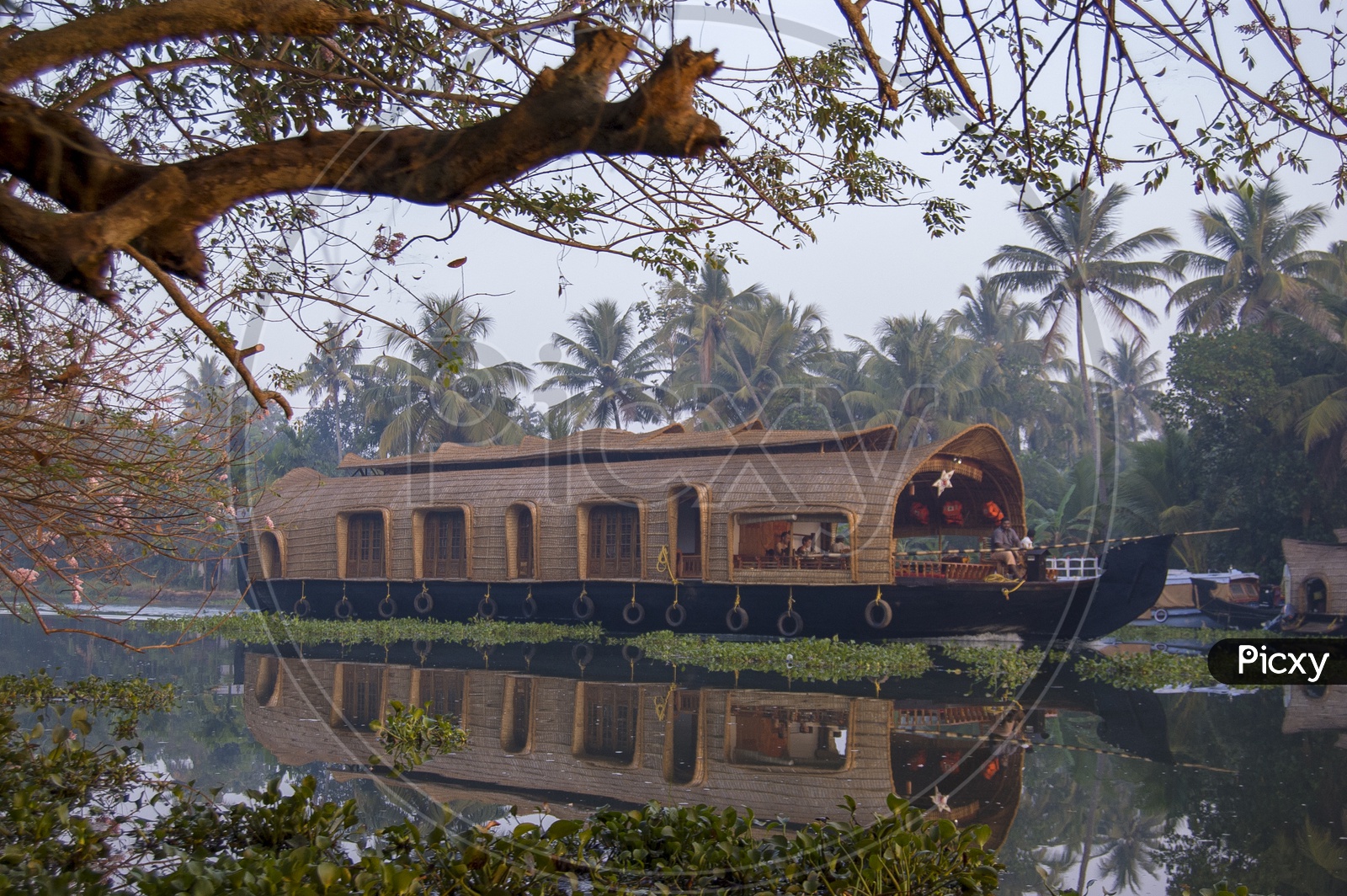 Tourist boat at Kumarakom Bird Sanctuary