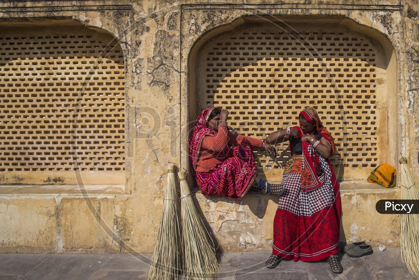 Sanitary Workers in Amer or Amber Fort, Jaipur