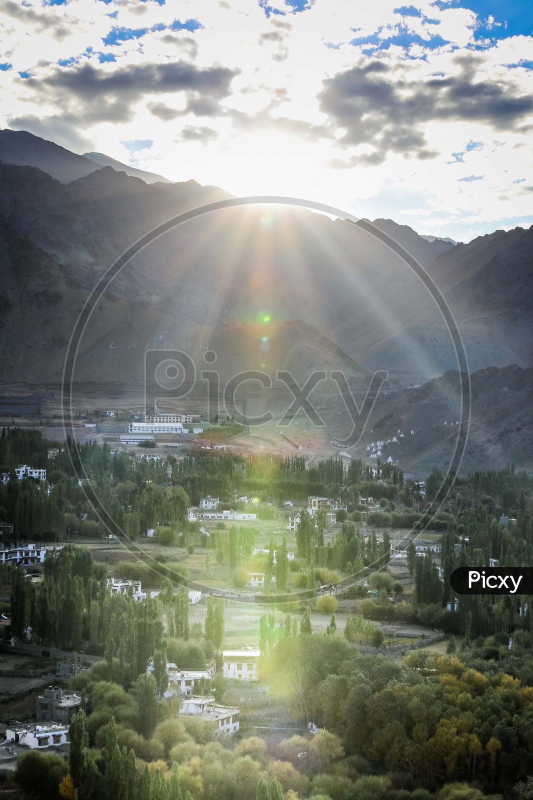 Sunrise at the Hills and Mountains of Leh Ladakh