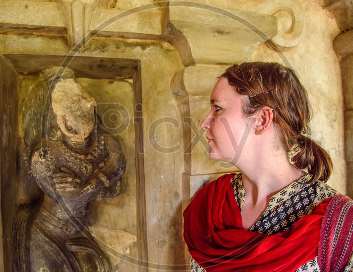 Staring at a Deformed face of Garuda(a mythological character from Indian Mythology.