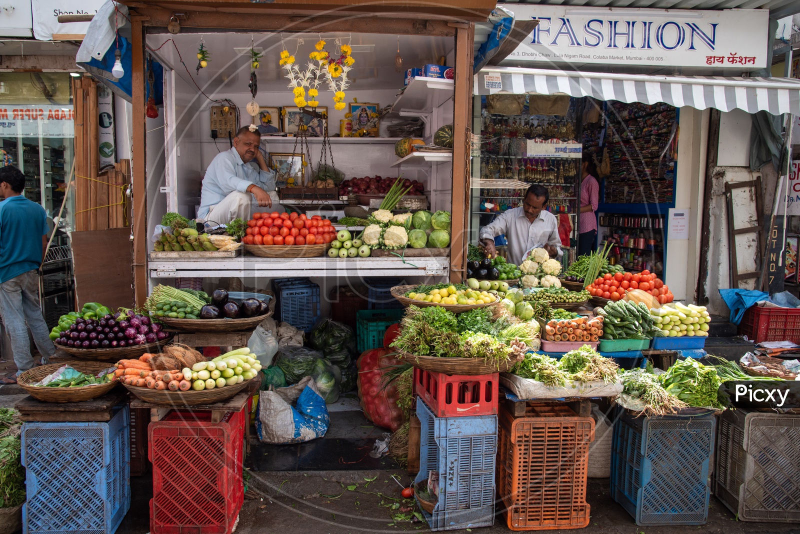 Vegetable vendor in Colaba
