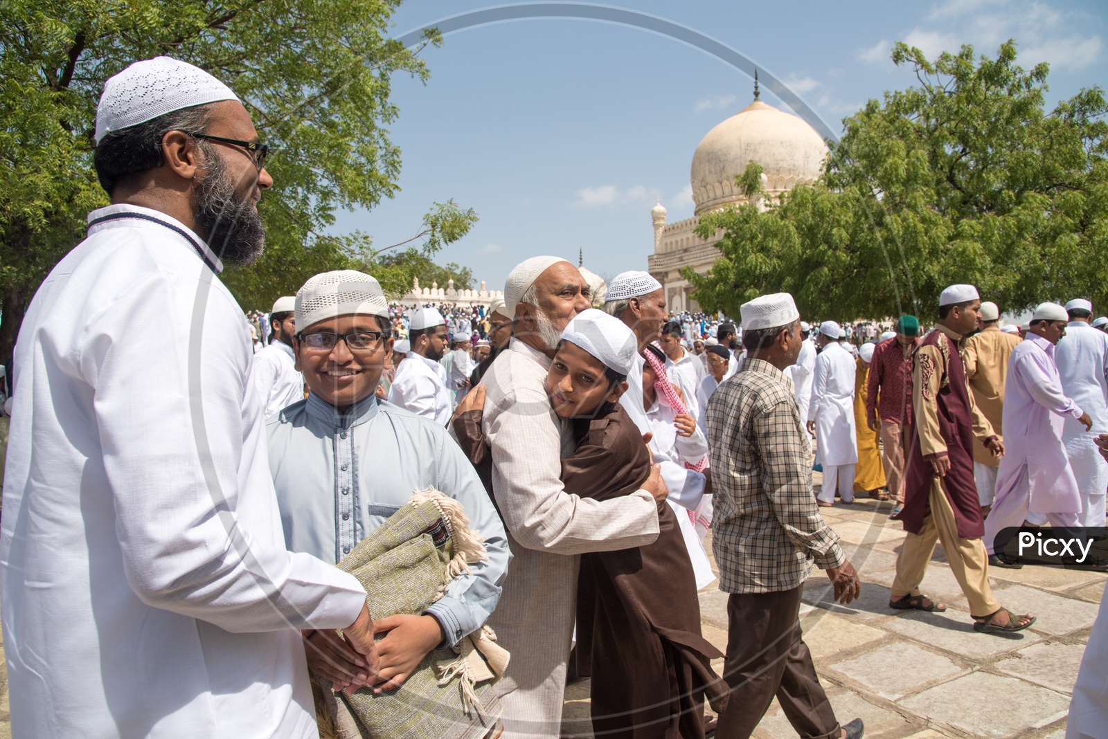 Eid greetings at Qutb Shahi Tombs during Ramadan