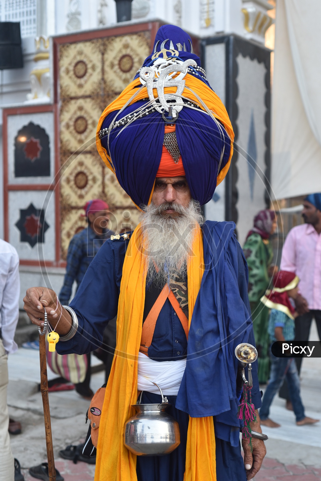 Nihang Sikh with huge turban