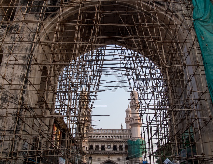 Renovation Works around Charminar