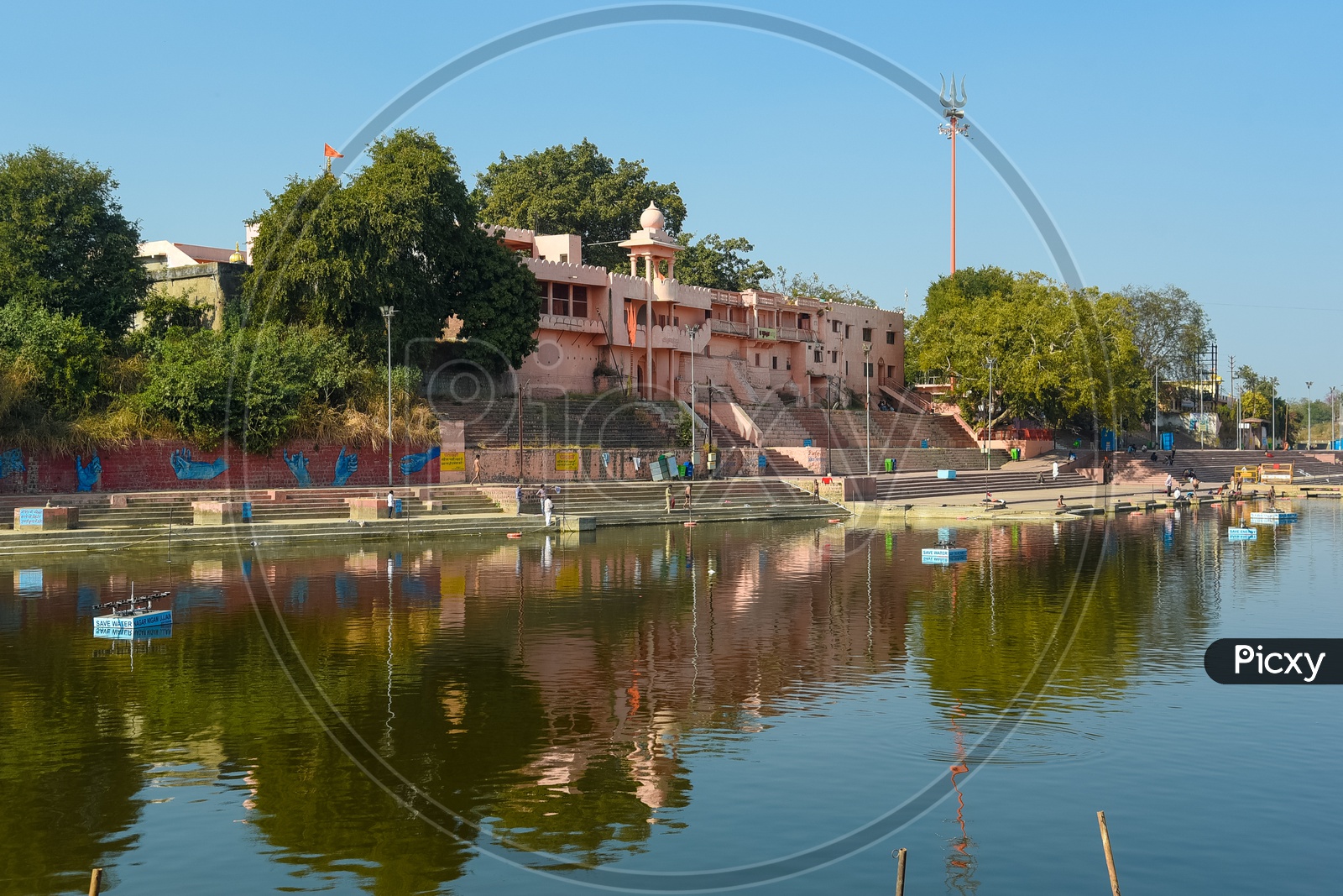 Temple on banks of River Shipra at Ram Ghat