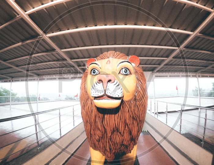 Lion Statue / Indian Lion Statue in  a Amusement Park