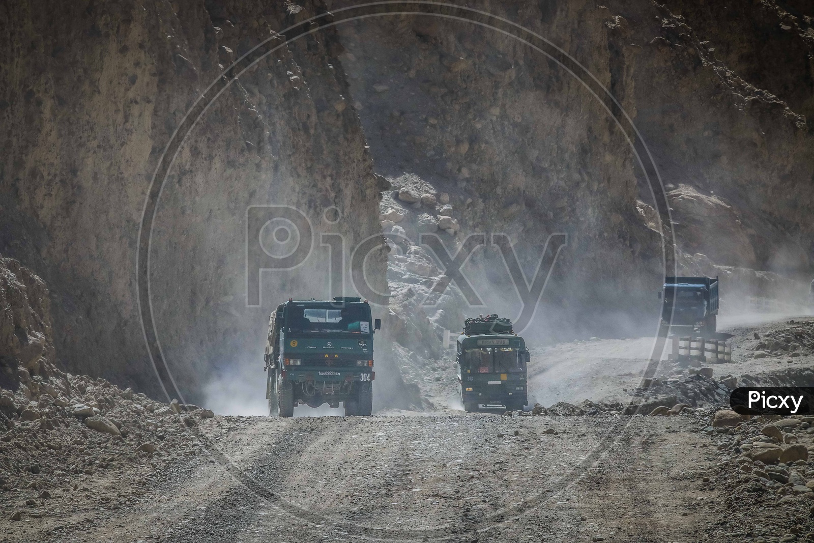 Indian Army Vehicles in Leh Ladakh region
