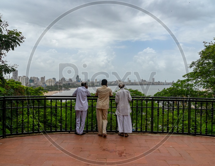 Tourist View  Marine Drive and Nariman Point from Malabar Hill