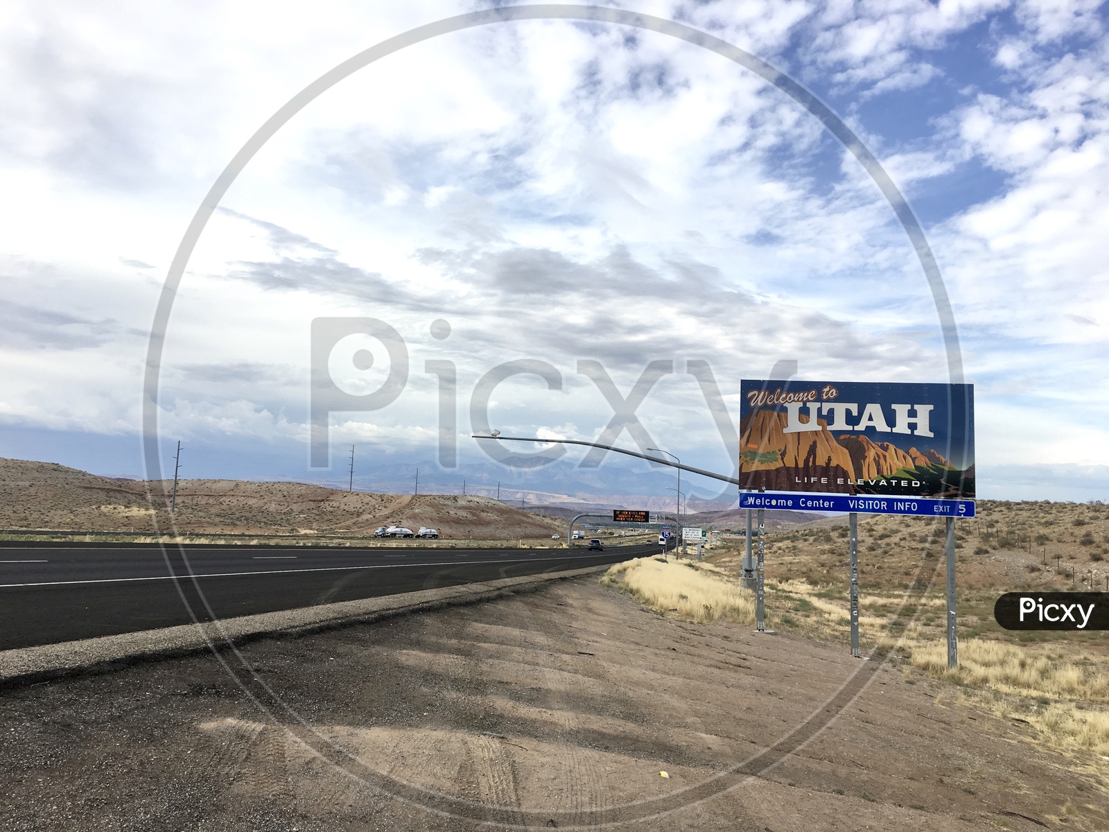 Utah State Welcome Sign Board
