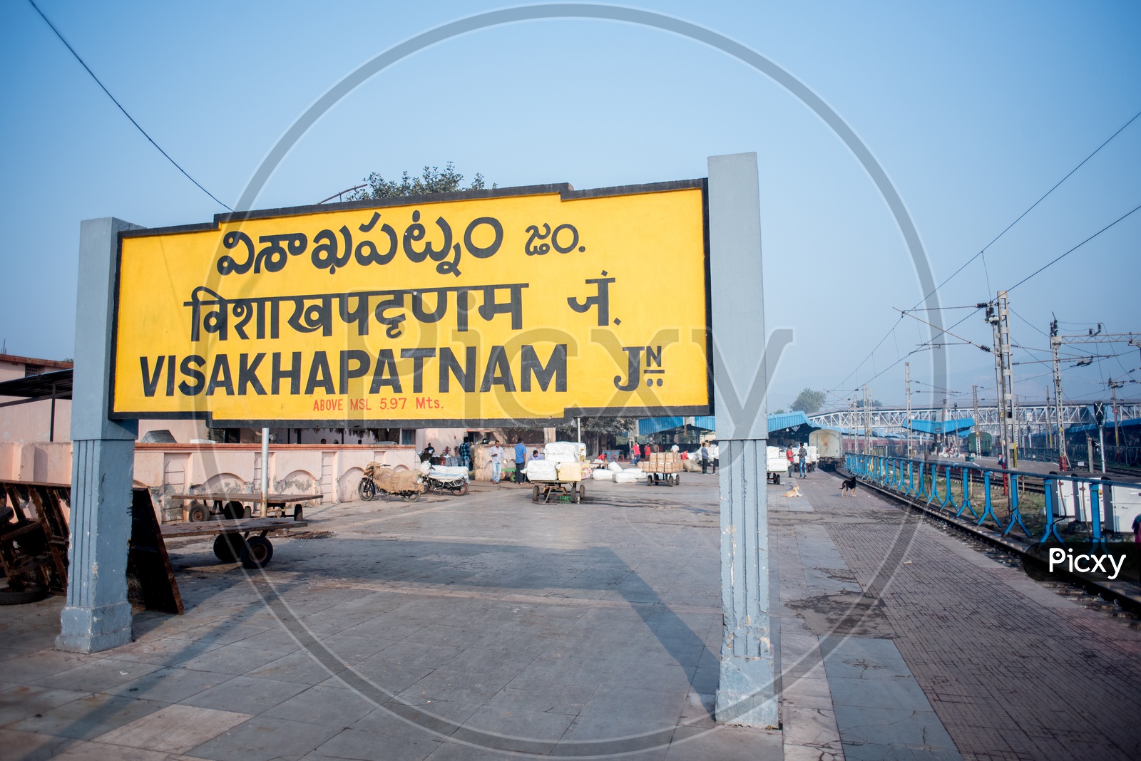 Beautiful railway track in the Visakhapatnam tourism park, Railway track  background and wallpaper Stock Photo | Adobe Stock