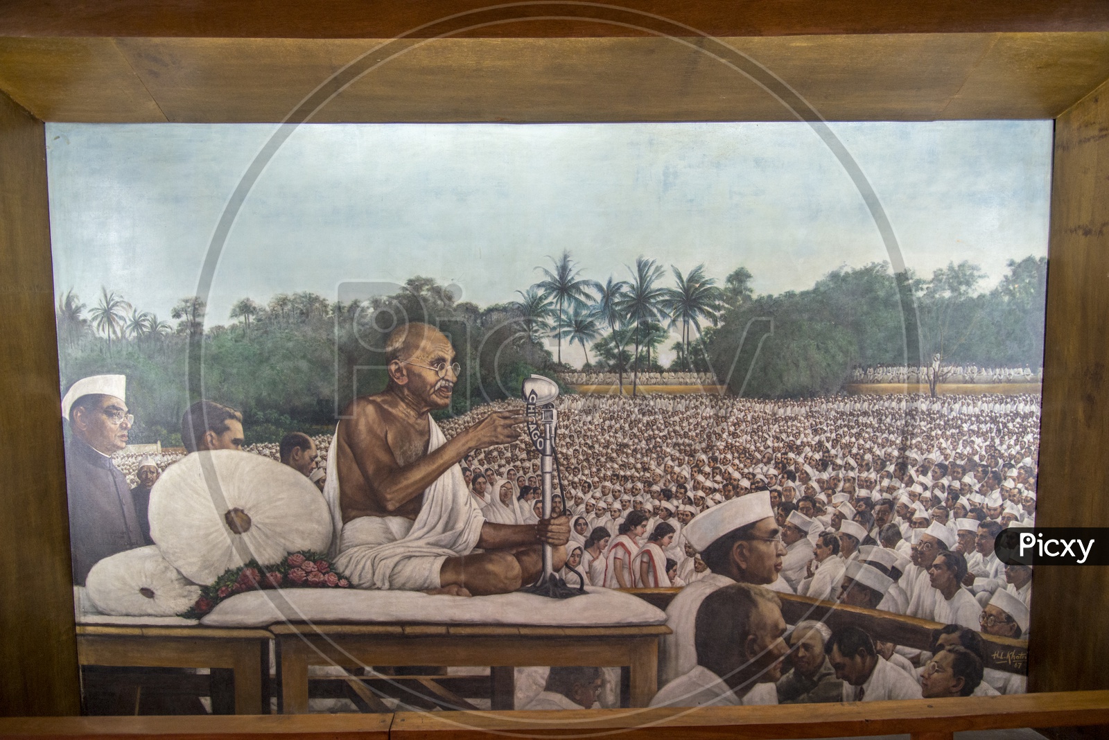 Mahatma Gandhi Painting in Sabarmati Ashram, Ahmedabad