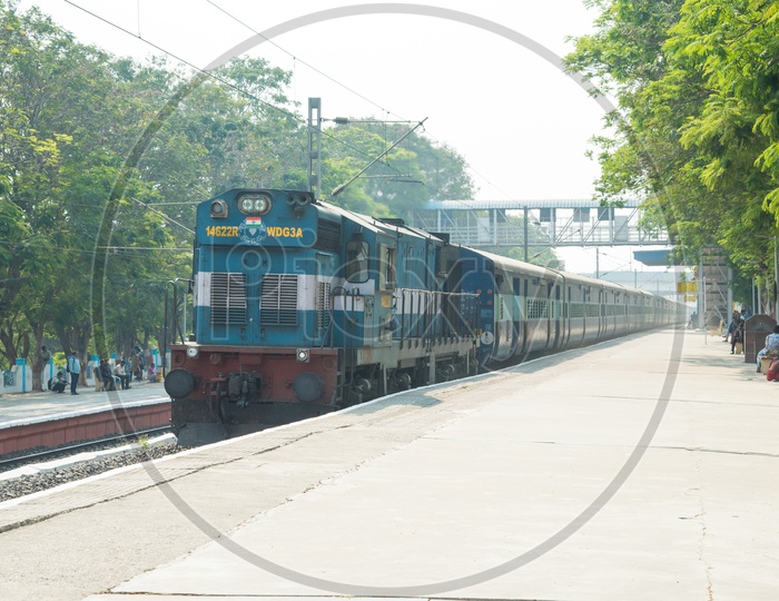 Long Distance Indian Railway Train