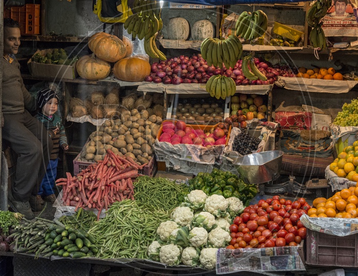 Vegetables Market in Dharmasala, Himachal Pradesh