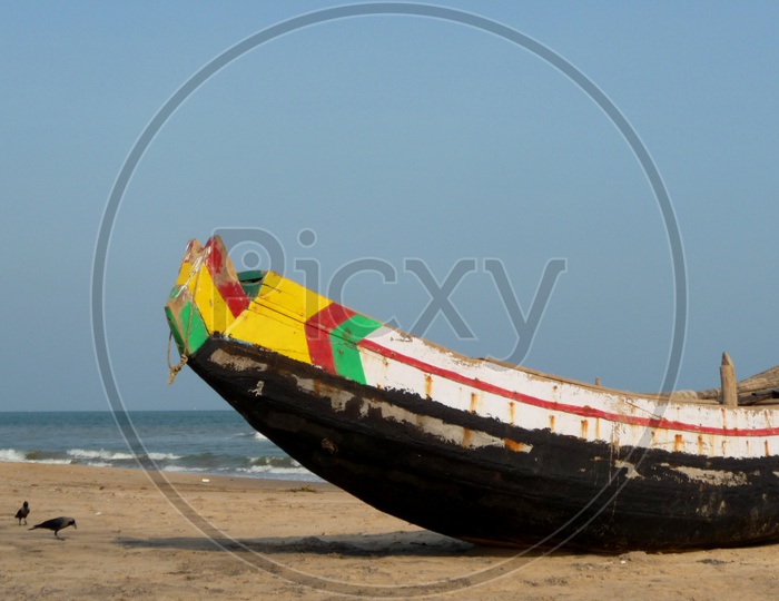 Boat at Kakinada Beach