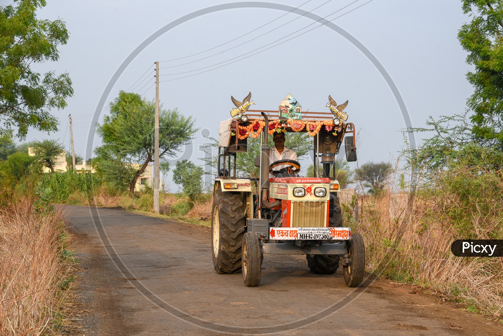 Decorated Tractor at a village in Maharastra