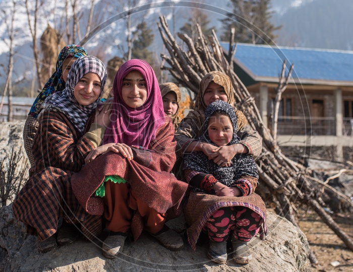 School Kids at Pahalgam, Kashmir
