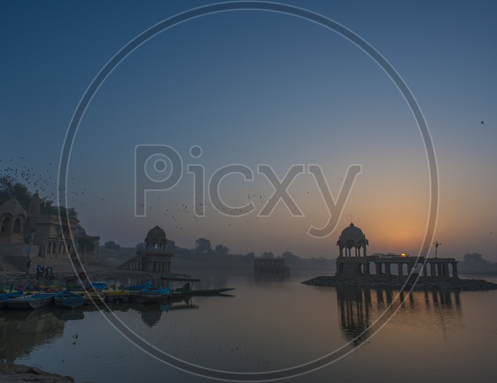 Sunset at Gadisar Lake, Jaisalmer