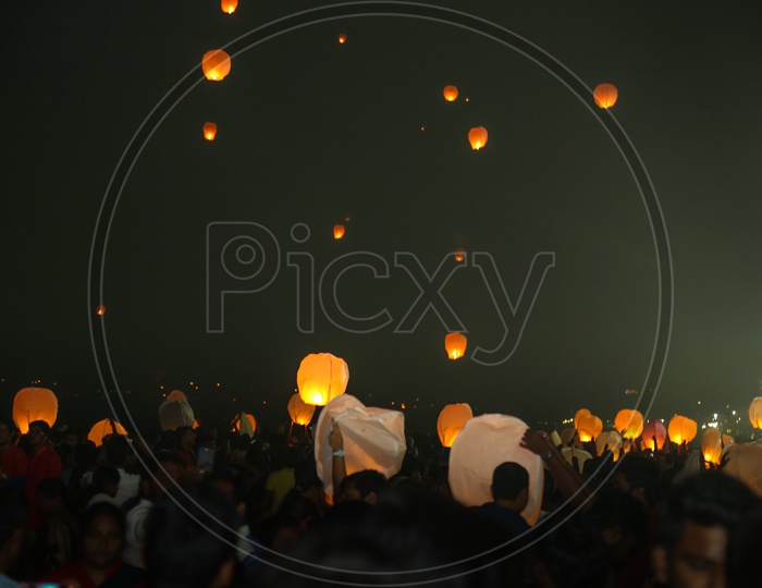 flying lantern festival
