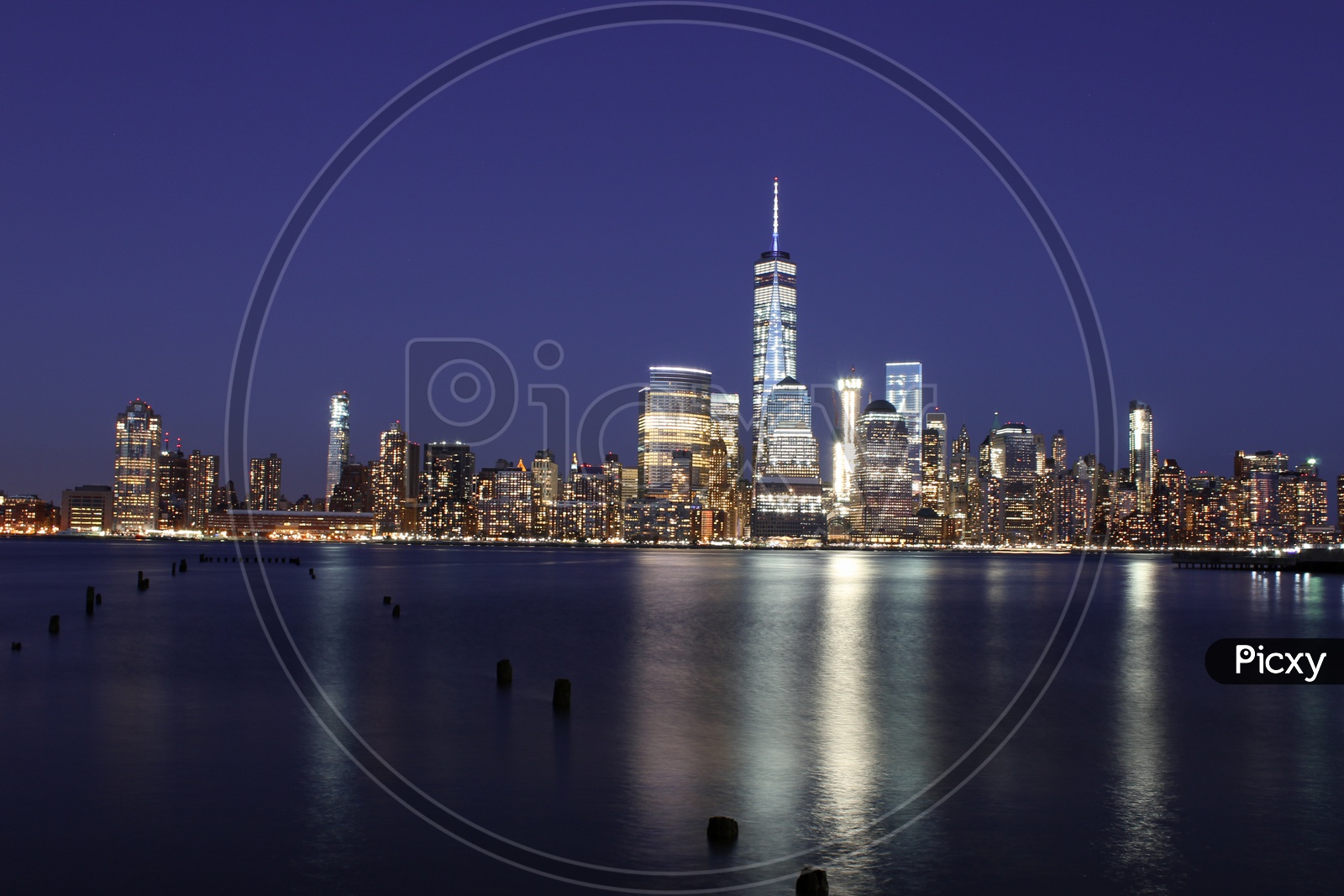 Image Of World Trade Center And Manhattan Skyline, New York, New York ...